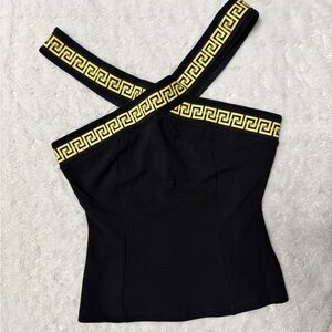 VALENTINE Black and Gold Women's Top